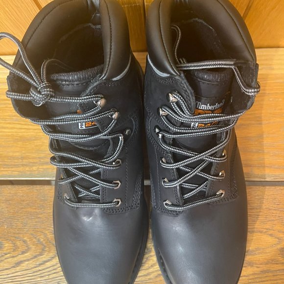 Timberland Pro Men's Industrial WATERPROOF Work Boot Black 33032 ALL SIZES - Picture 8 of 10